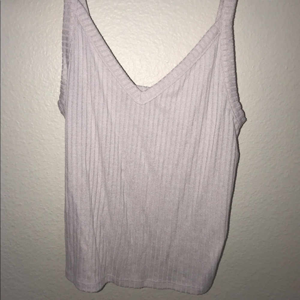 Light-weight, soft, off-white tank top